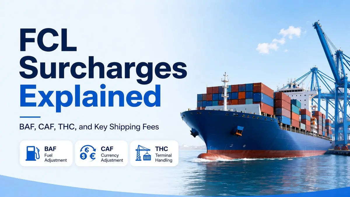 FCL Surcharges Explained: BAF, CAF, THC, and Key Shipping Fees