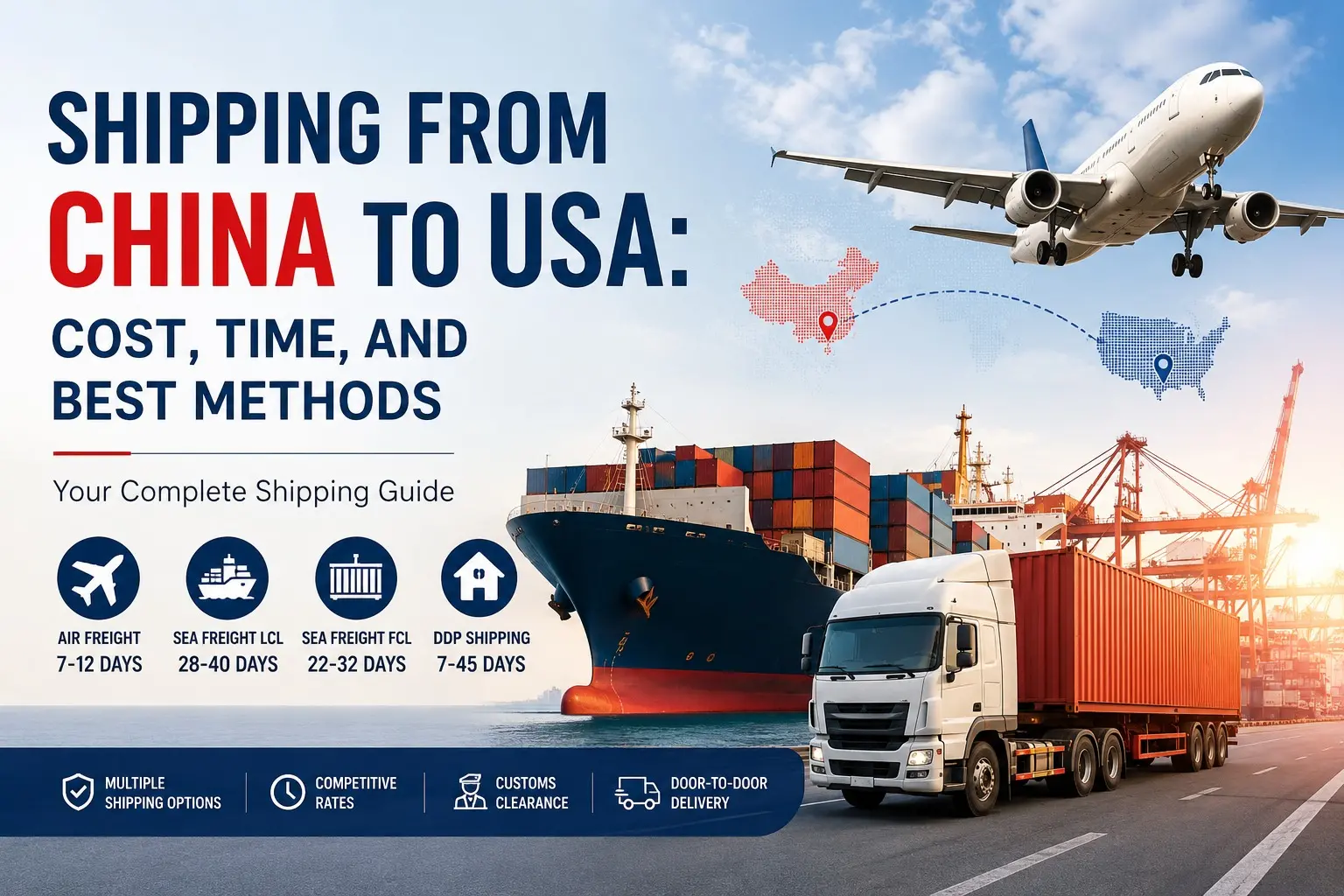 Shipping from China to USA: Cost, Time, and Best Methods