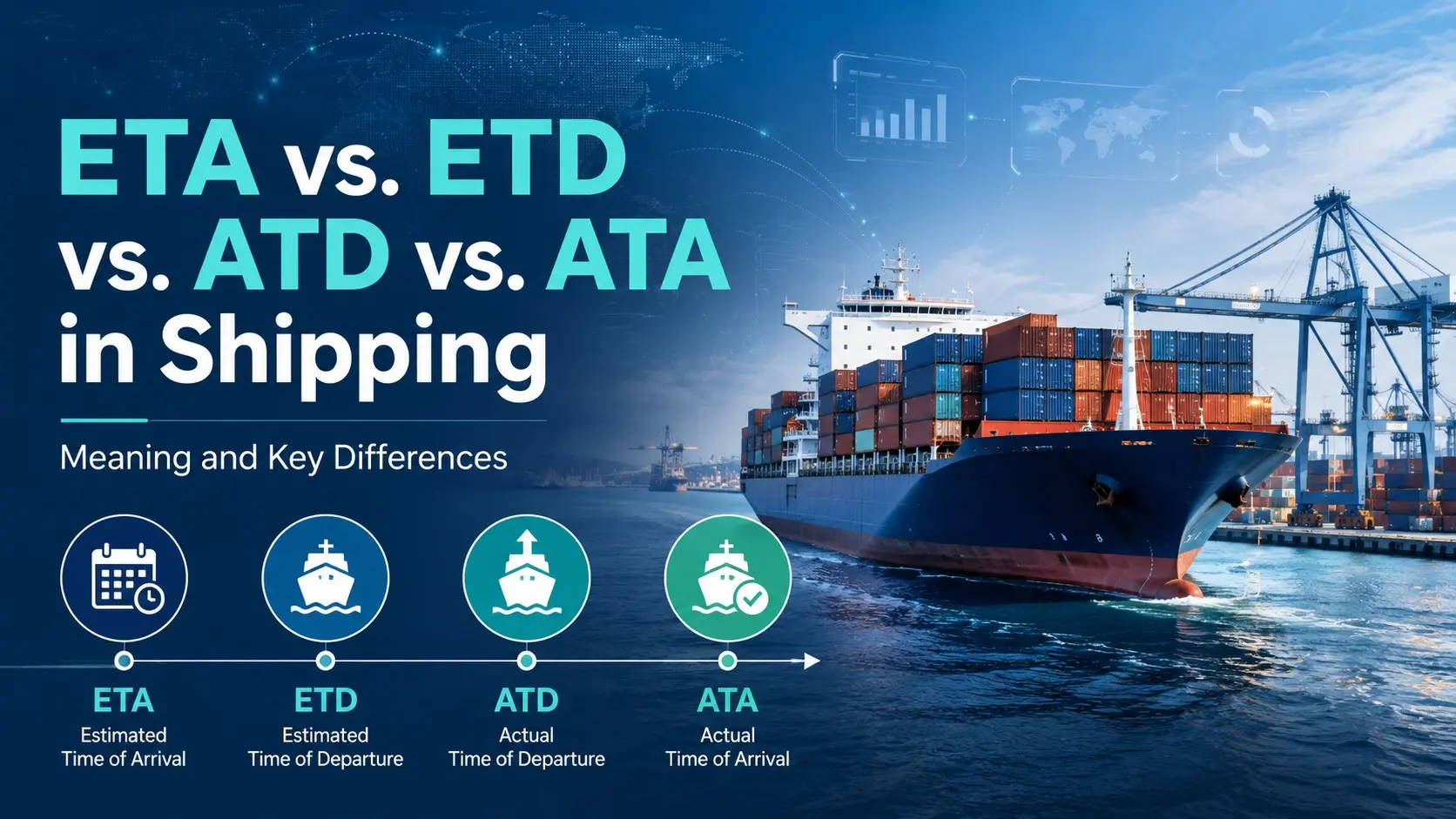 ETA vs. ETD vs. ATD vs. ATA in Shipping: Meaning and Key Differences